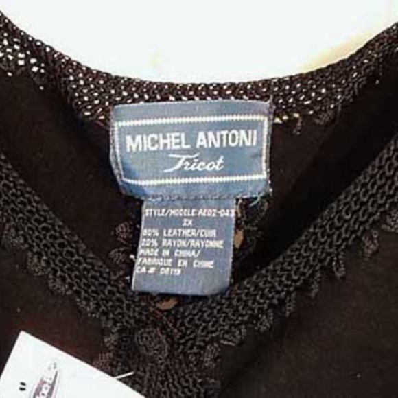 JACKET, SUEDE, MISSES 16, DARK BROWN, ADDITION ELLE, TUNIC LENGTH, CROCHET OPENW - Picture 5 of 8